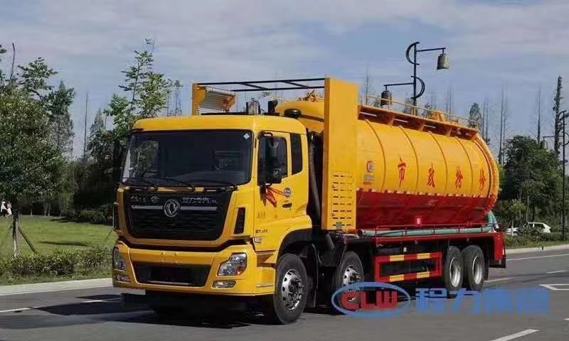 東風天龍前四后八35方環衛高壓清洗吸污車